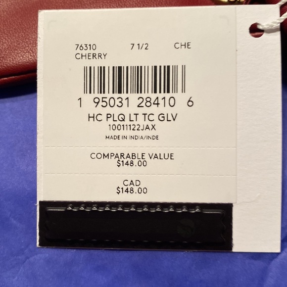 Coach New With Tags Ladies Horse & Carriage Plaque Leather Tech Gloves - Picture 9 of 10